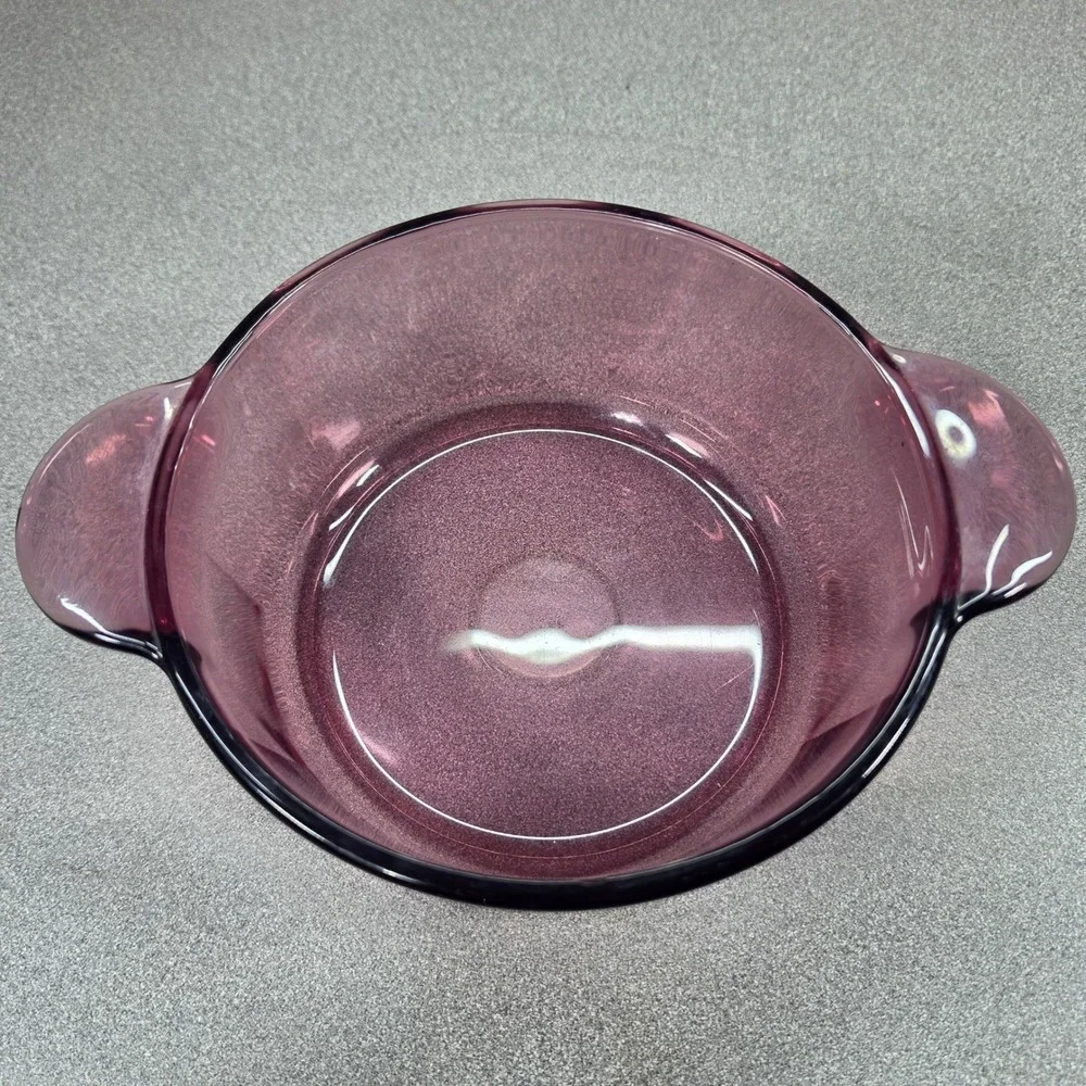 Corning Visions Casserole Dish 1.5L Cranberry Excellent Glass 1148